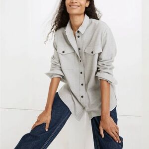 Madewell Size XXL Flannel Flap-Pocket Oversized Ex-Boyfriend Shirt